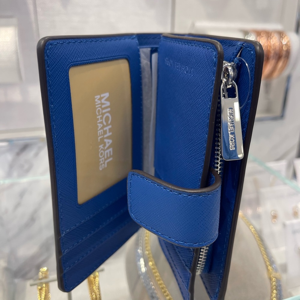 MICHAEL KORS Medium Saffiano Leather Bifold Wallet
Galaxy Blue 
NWT - Picture 15 of 16